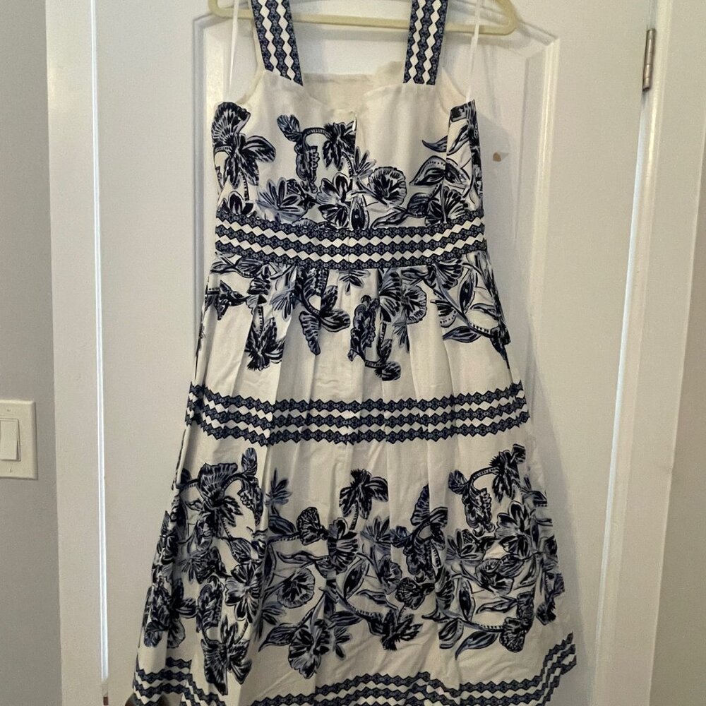 Vince Camuto Blue Floral Dress - size 10 - Picture 7 of 9